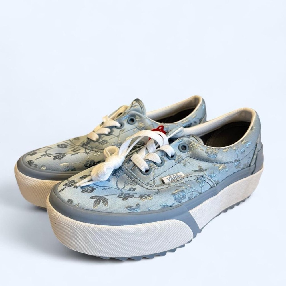 Vans Women's Light Blue Floral Platform Sneakers